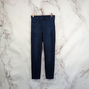 Spanx Jeanish Legging Size XS Dark Wash Jegging Denim High Rise Crop 20018Q